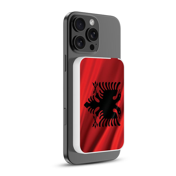MyBat Design Lab 5000mAh Magnetic Wireless Power Bank - White - Albania Flag - MPBBAT132-WH-140-2.jpg