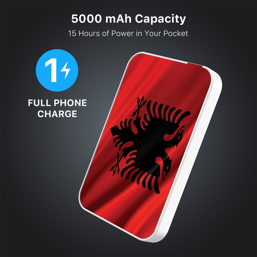 MyBat Design Lab 5000mAh Magnetic Wireless Power Bank - White - Albania Flag - MPBBAT132-WH-140-8.jpg