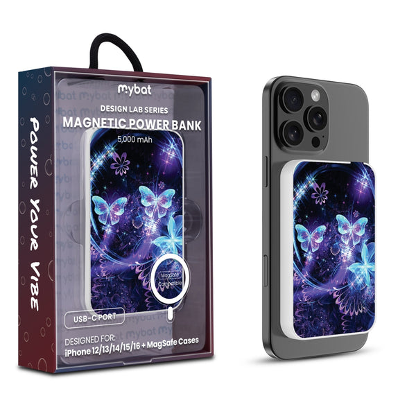 MyBat Design Lab 5000mAh Magnetic Wireless Power Bank - White - Butterfly Magic - MPBBAT132-WH-164-1.jpg