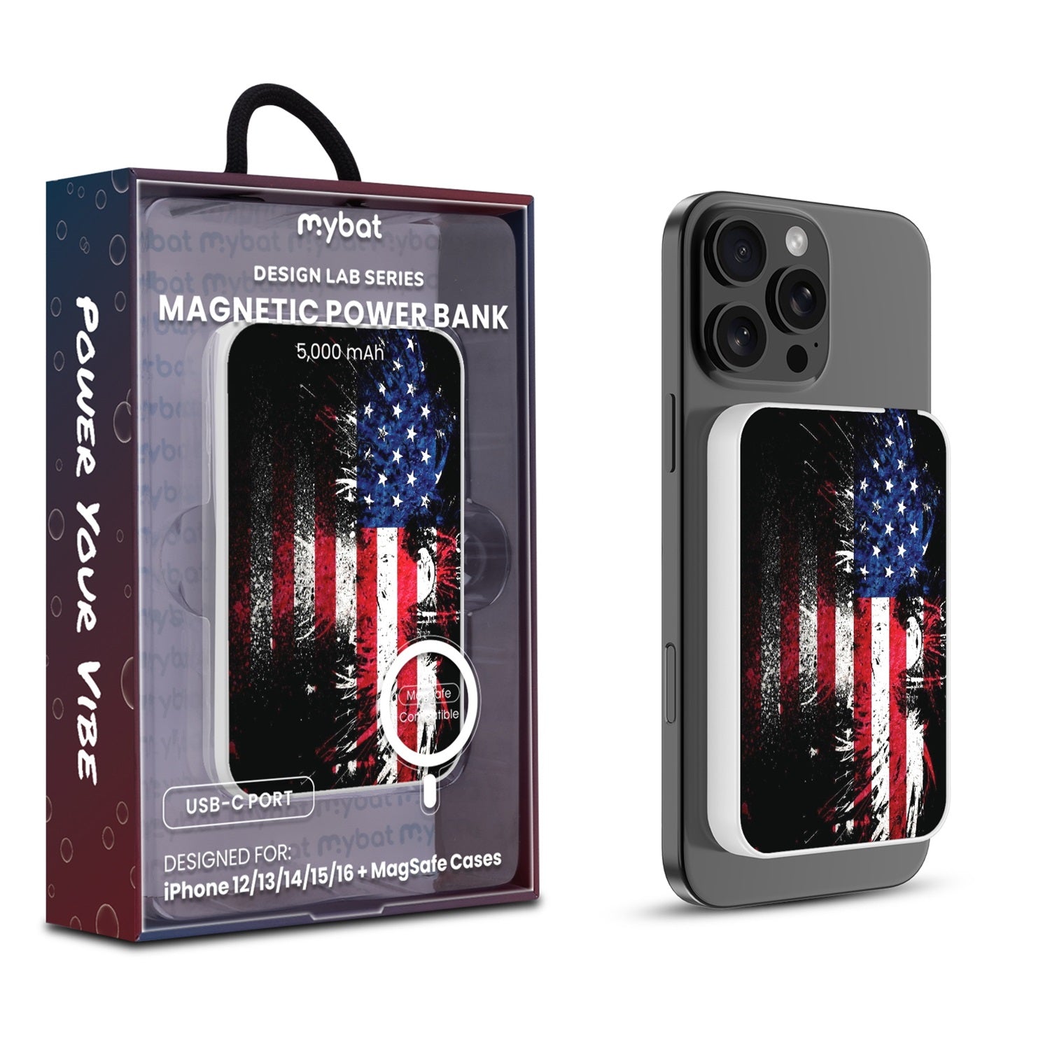 MyBat Design Lab 5000mAh Magnetic Wireless Power Bank - White - American Eagle - MPBBAT132-WH-169-1.jpg