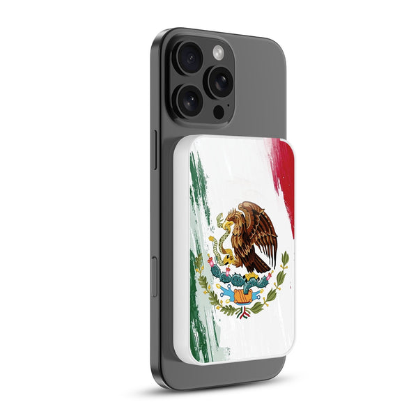 MyBat Design Lab 5000mAh Magnetic Wireless Power Bank - White - Bandera de México - MPBBAT132-WH-174-2.jpg