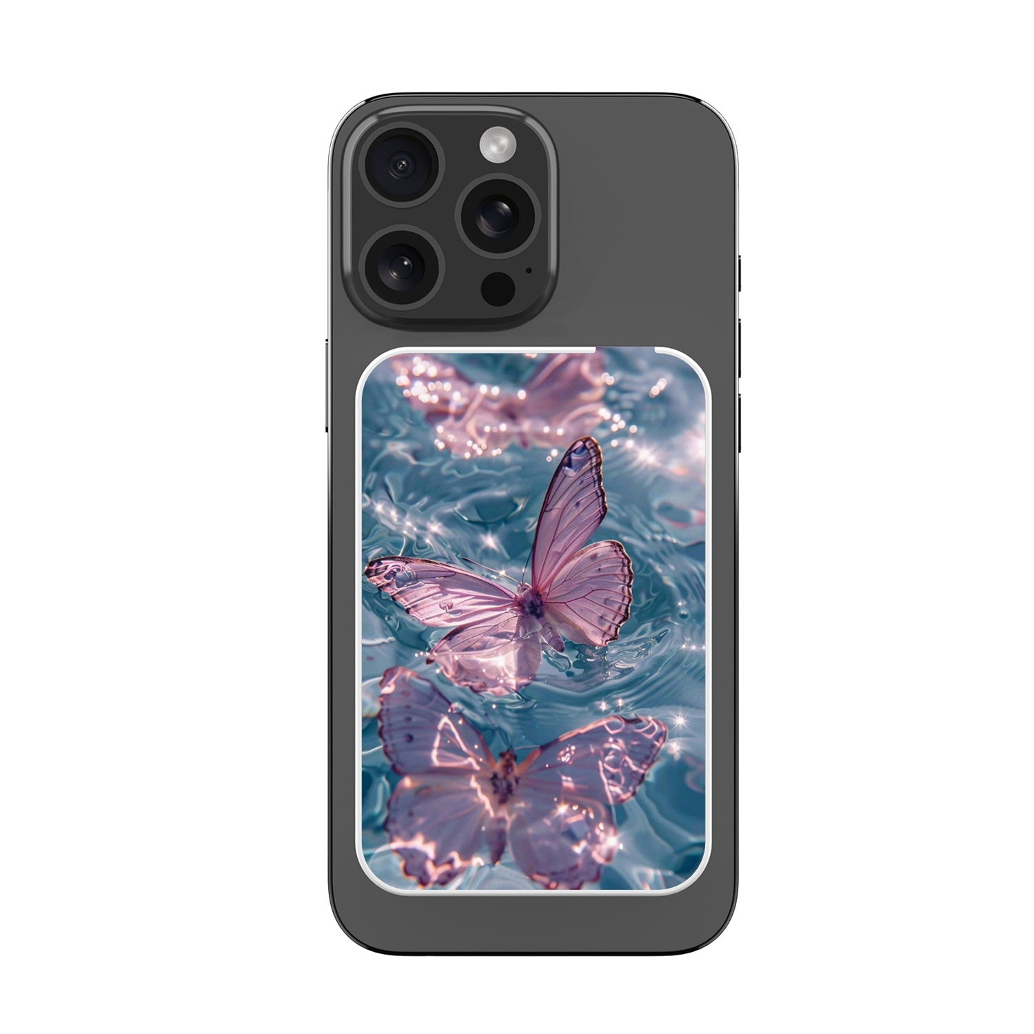 MyBat Design Lab 5000mAh Magnetic Wireless Power Bank - White - Floating Butterflies - MPBBAT132-WH-180-3.jpg