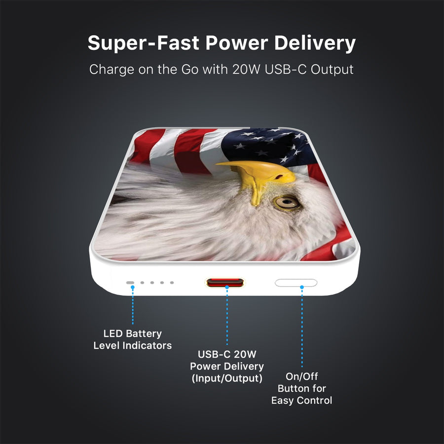 MyBat Design Lab 5000mAh Magnetic Wireless Power Bank - White - Soaring with Liberty - MPBBAT132-WH-181-7.jpg