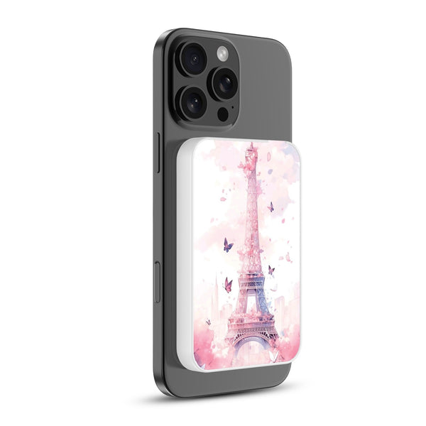 MyBat Design Lab 5000mAh Magnetic Wireless Power Bank - White - Parisian Butterflies - MPBBAT132-WH-182-2.jpg
