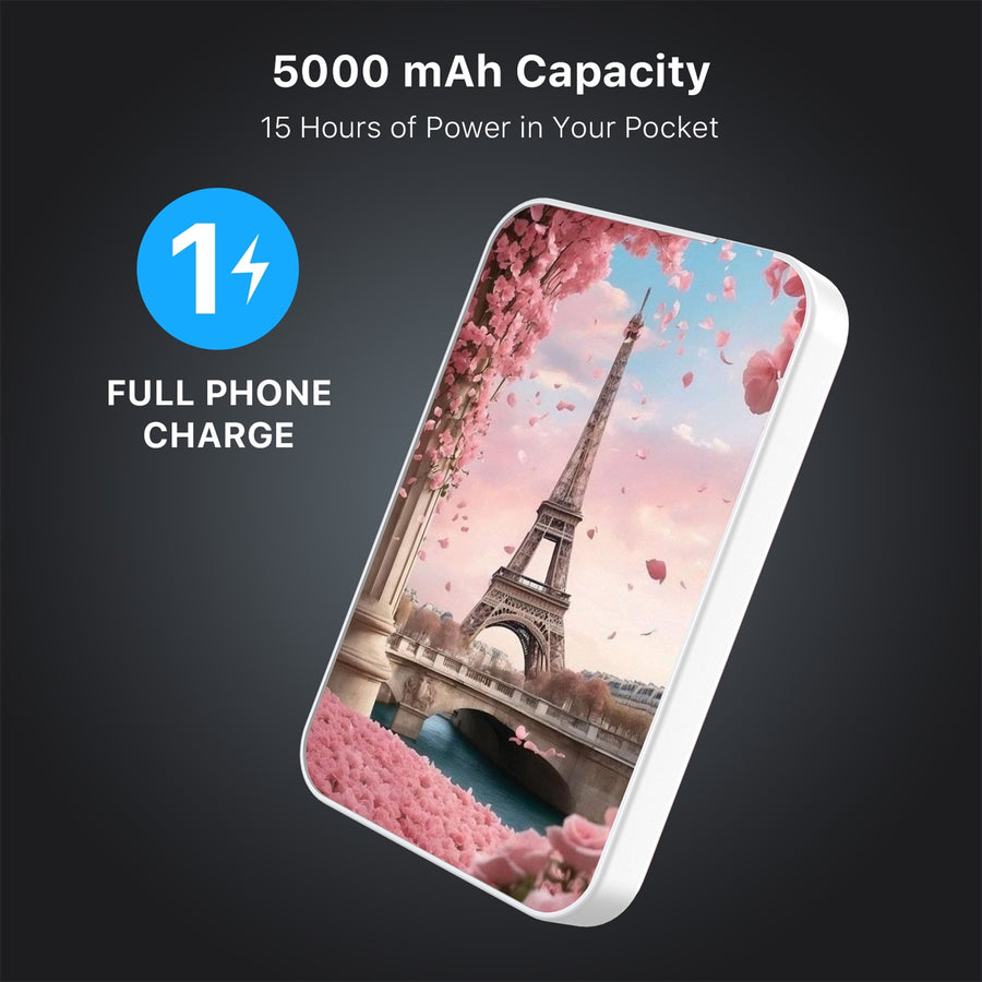 MyBat Design Lab 5000mAh Magnetic Wireless Power Bank - White - Paris In Bloom - MPBBAT132-WH-183-8.jpg