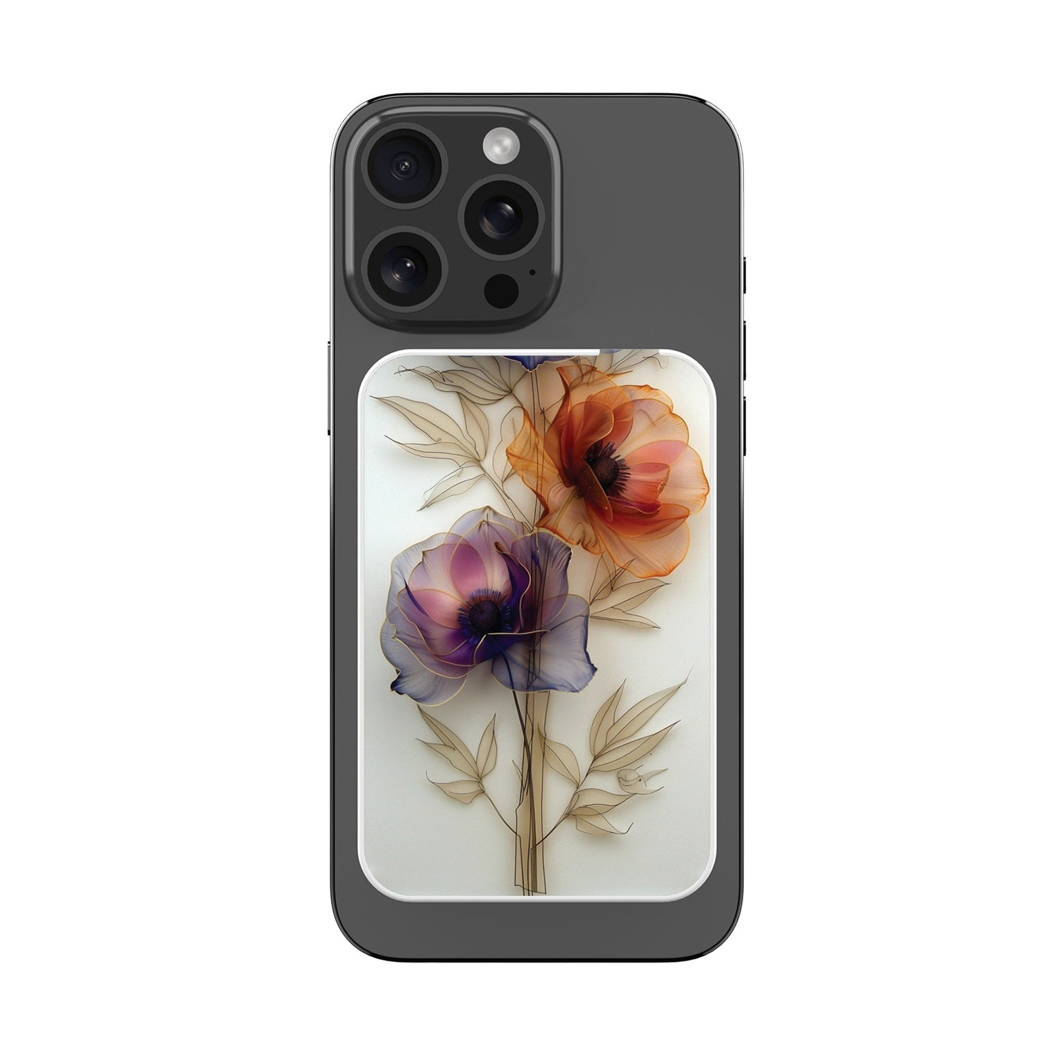 MyBat Design Lab 5000mAh Magnetic Wireless Power Bank - White - Pressed Flowers - MPBBAT132-WH-185-3.jpg