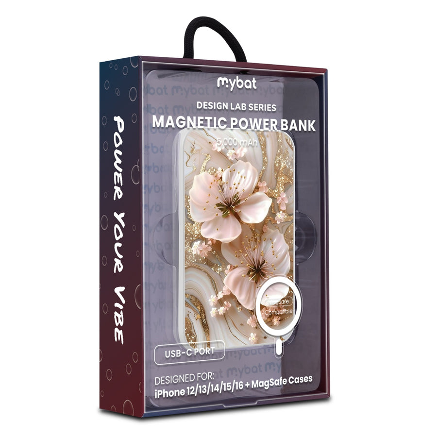 MyBat Design Lab 5000mAh Magnetic Wireless Power Bank - White - Golden Petal Glow - MPBBAT132-WH-186-9.jpg