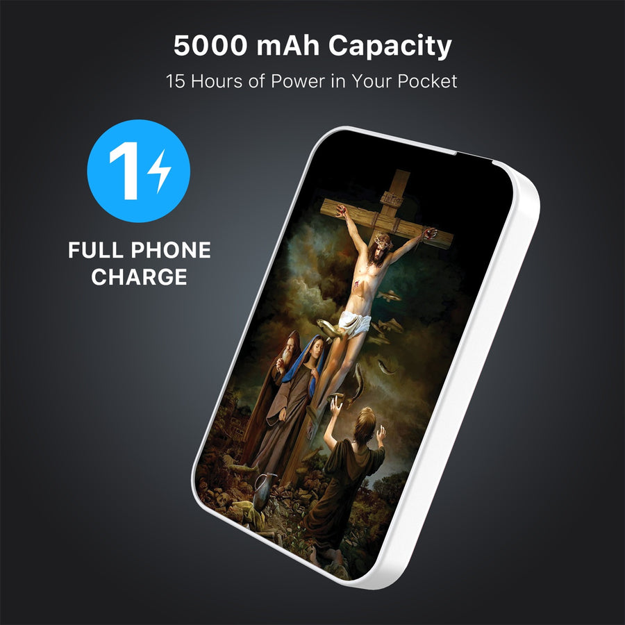 MyBat Design Lab 5000mAh Magnetic Wireless Power Bank - White - Jesus on the Cross - MPBBAT132-WH-197-8.jpg