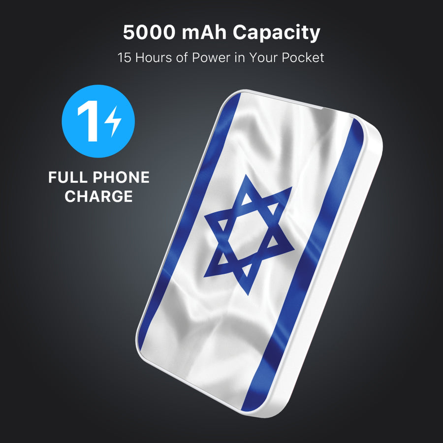 MyBat Design Lab 5000mAh Magnetic Wireless Power Bank - White - Israel Flag - MPBBAT132-WH-308-8.jpg