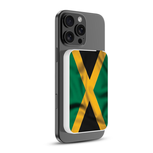 MyBat Design Lab 5000mAh Magnetic Wireless Power Bank - White - Jamaica Flag - MPBBAT132-WH-310-2.jpg