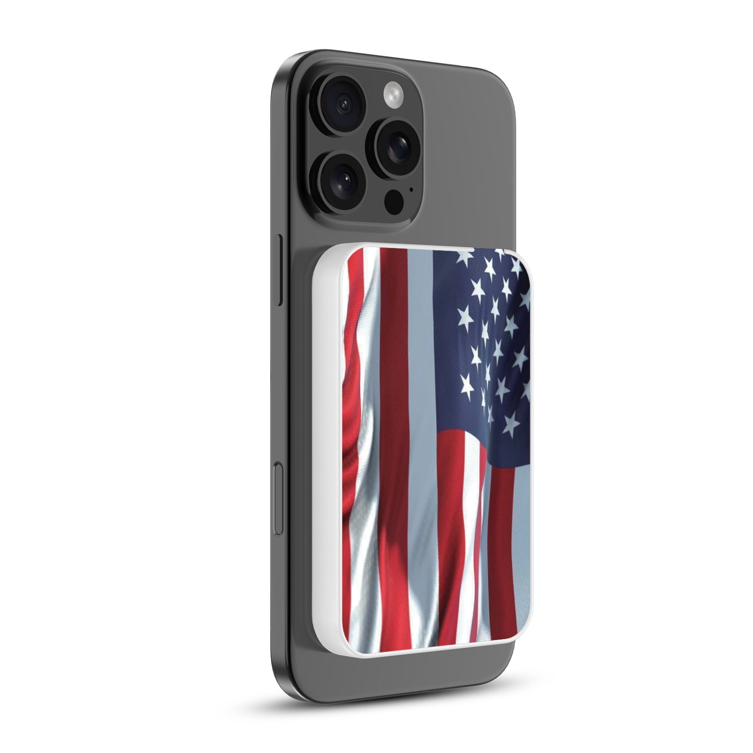 MyBat Design Lab 5000mAh Magnetic Wireless Power Bank - White - Waving USA FLag - MPBBAT132-WH-367-2.jpg
