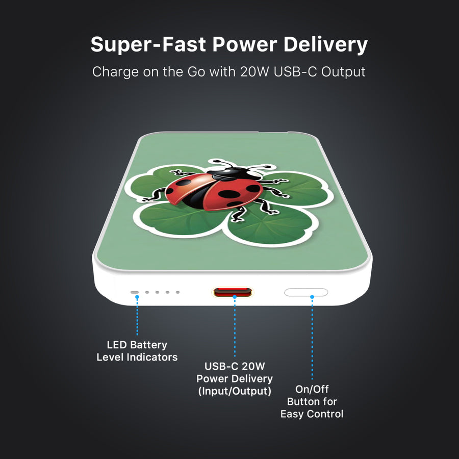 MyBat Design Lab 5000mAh Magnetic Wireless Power Bank - White - Ladybug Luck - MPBBAT132-WH-373-7.jpg