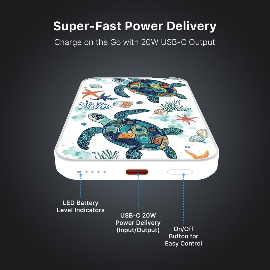 MyBat Design Lab 5000mAh Magnetic Wireless Power Bank - White - Sea Turtles - MPBBAT132-WH-375-7.jpg