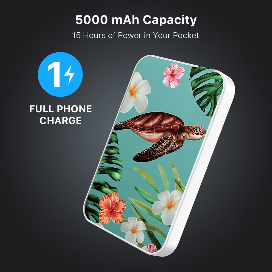 MyBat Design Lab 5000mAh Magnetic Wireless Power Bank - White - Hawaiian Sea Turtle - MPBBAT132-WH-380-8.jpg