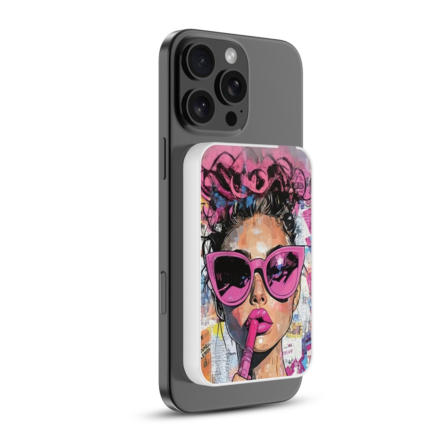 MyBat Design Lab 5000mAh Magnetic Wireless Power Bank - White - Graffiti Girl - MPBBAT132-WH-383-2.jpg