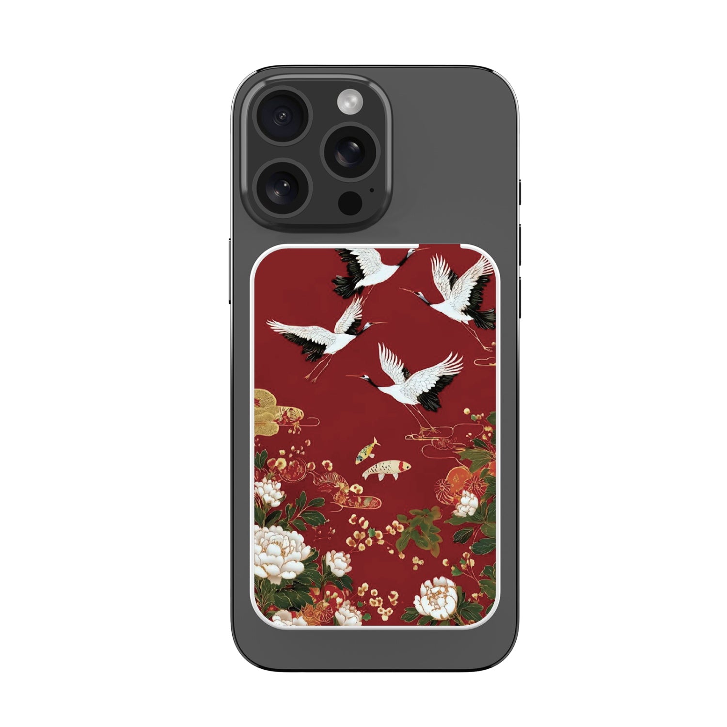 MyBat Design Lab 5000mAh Magnetic Wireless Power Bank - White - Crane and Koi Fish - MPBBAT132-WH-391-3.jpg