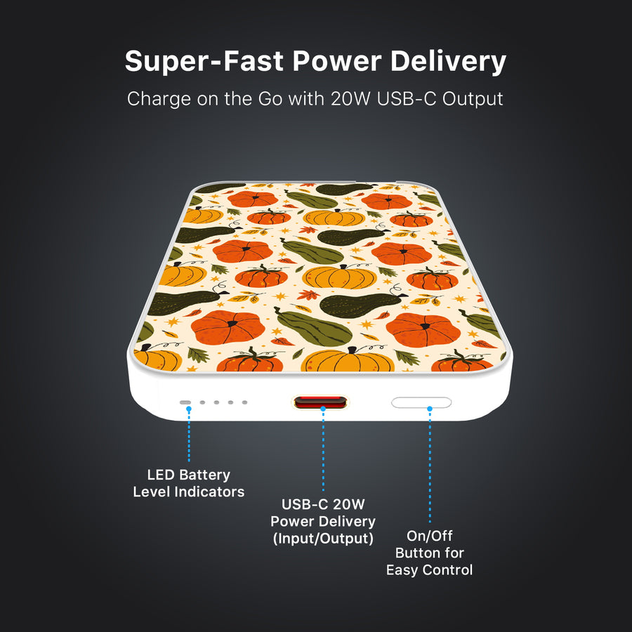 MyBat Design Lab 5000mAh Magnetic Wireless Power Bank - White - Harvest Gourds - MPBBAT132-WH-430-7.jpg