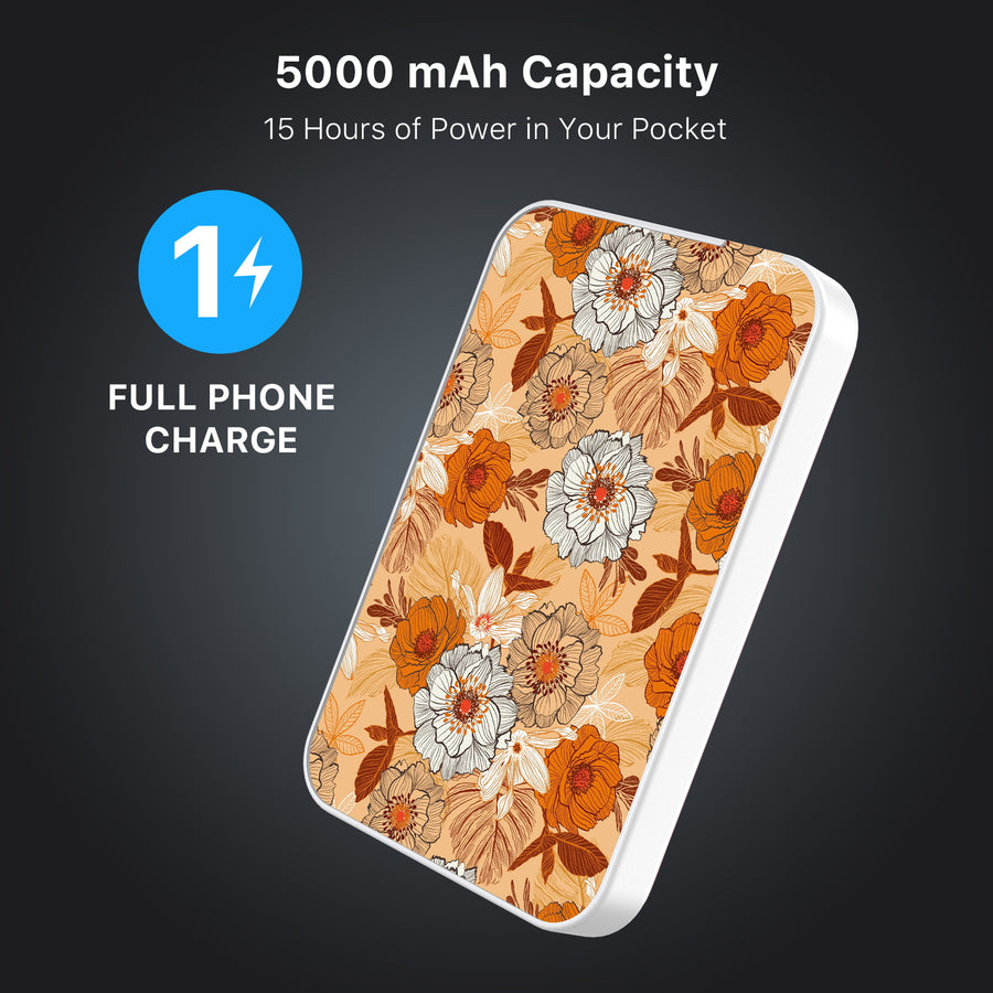 MyBat Design Lab 5000mAh Magnetic Wireless Power Bank - White - Retro Bouquet - MPBBAT132-WH-440-8.jpg