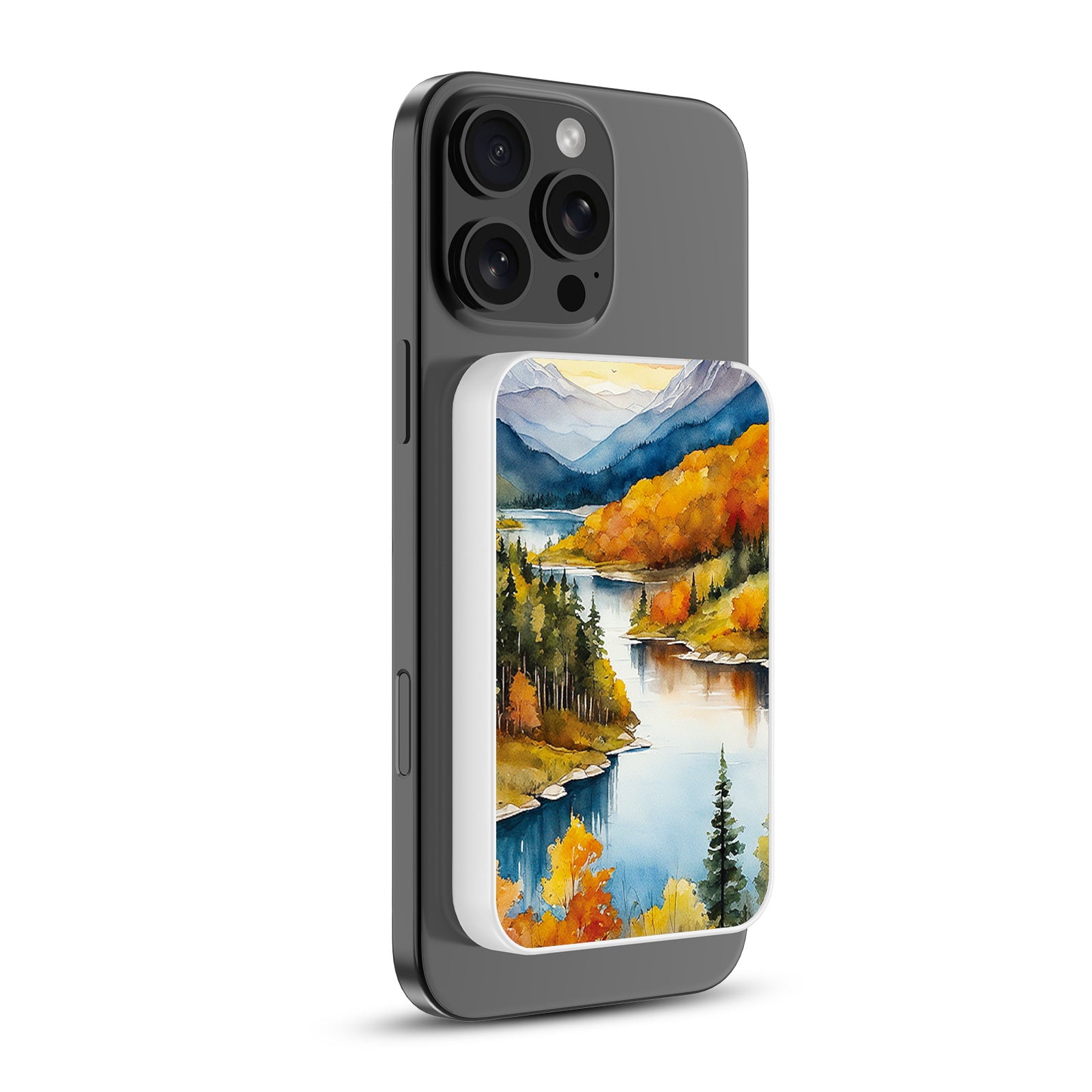 MyBat Design Lab 5000mAh Magnetic Wireless Power Bank - White - Impressionist Foliage - MPBBAT132-WH-452-2.jpg