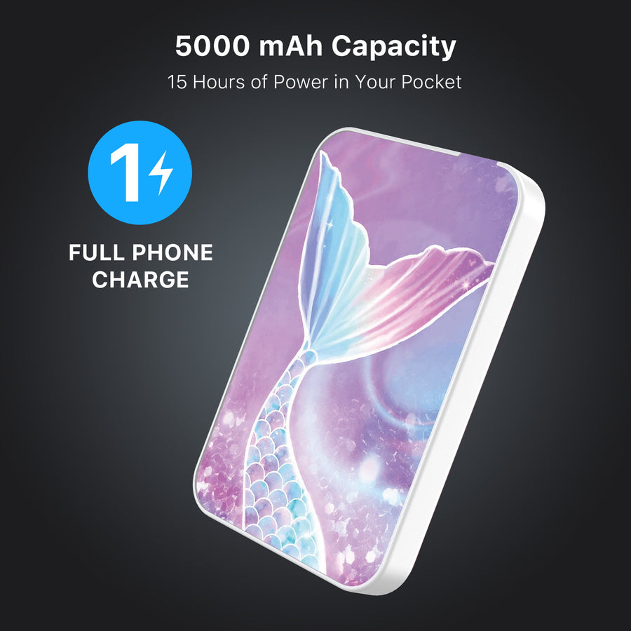 MyBat Design Lab 5000mAh Magnetic Wireless Power Bank - White - Mermaid Tail - MPBBAT132-WH-456-8.jpg