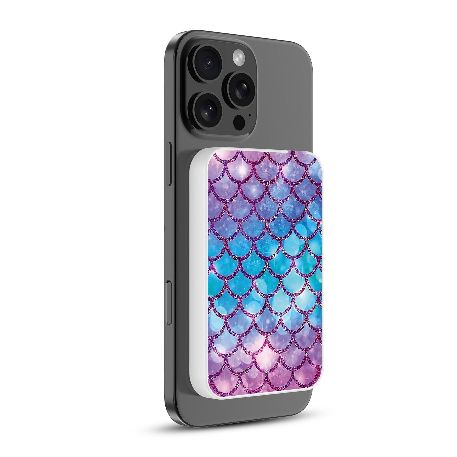MyBat Design Lab 5000mAh Magnetic Wireless Power Bank - White - Mermaid Scales - MPBBAT132-WH-458-2.jpg