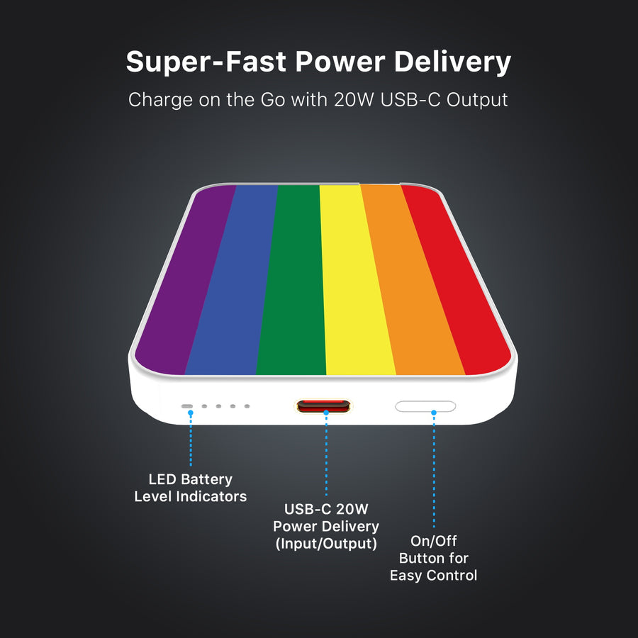 MyBat Design Lab 5000mAh Magnetic Wireless Power Bank - White - Rainbow Stripes - MPBBAT132-WH-459-7.jpg