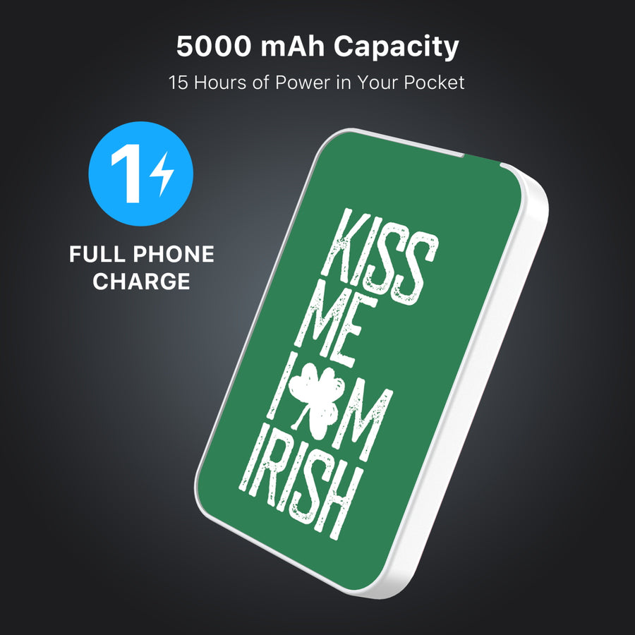 MyBat Design Lab 5000mAh Magnetic Wireless Power Bank - White - Kiss Me I'm Irish - MPBBAT132-WH-465-8.jpg