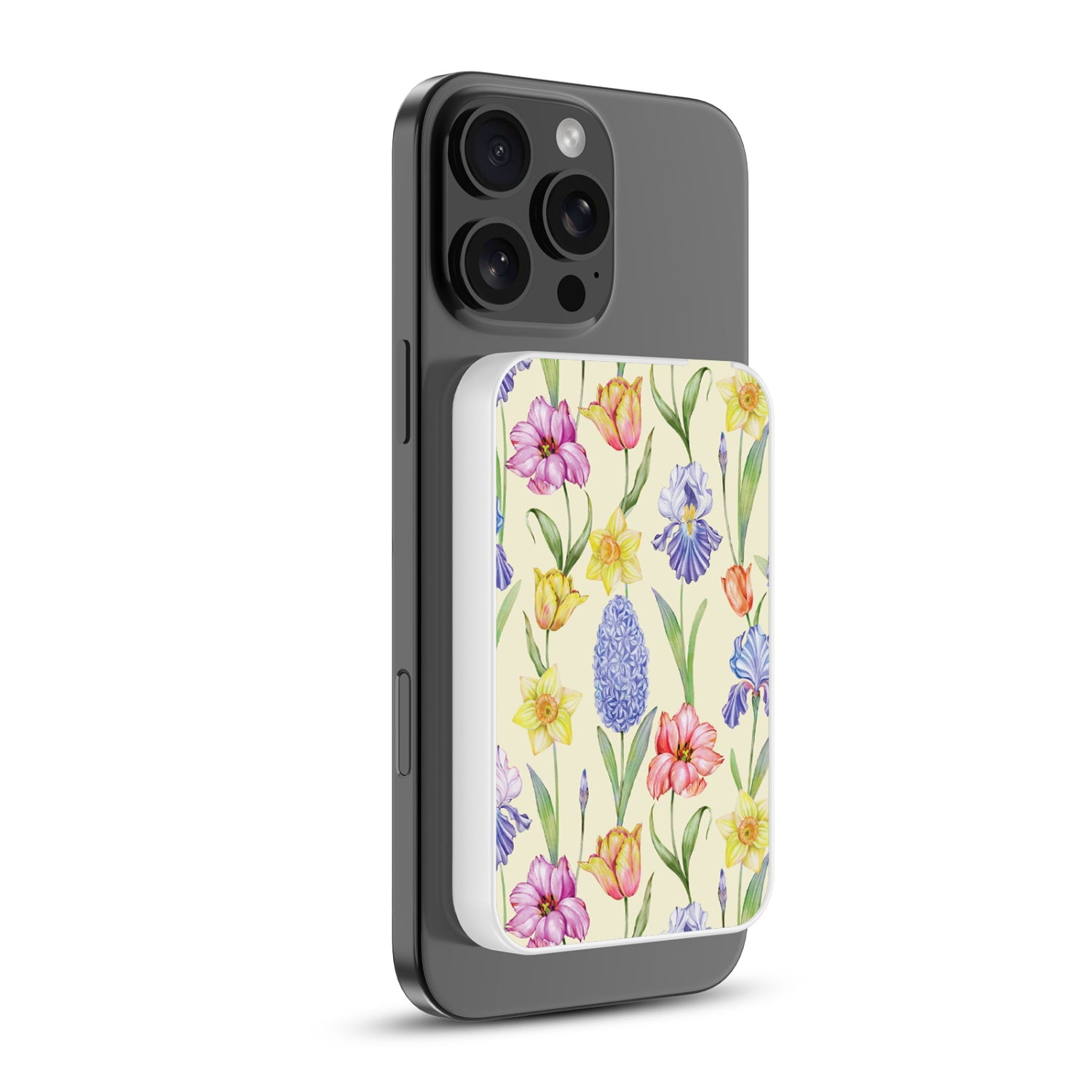 MyBat Design Lab 5000mAh Magnetic Wireless Power Bank - White - Spring Has Sprung - MPBBAT132-WH-467-2.jpg
