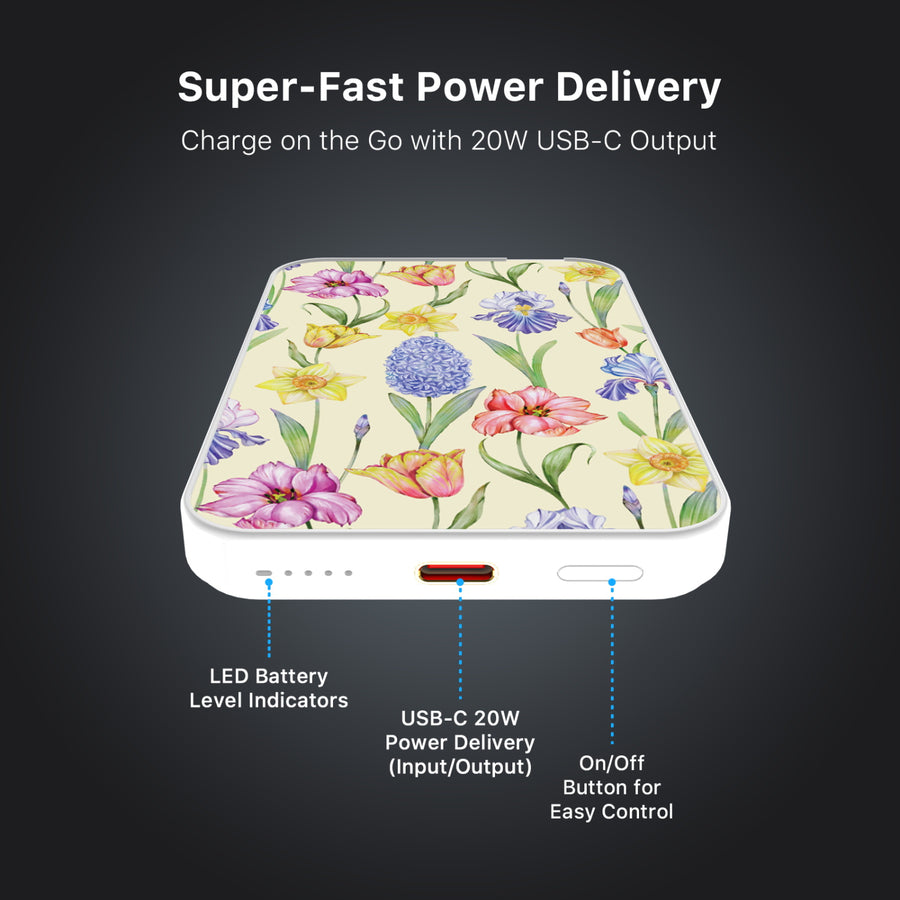 MyBat Design Lab 5000mAh Magnetic Wireless Power Bank - White - Spring Has Sprung - MPBBAT132-WH-467-7.jpg
