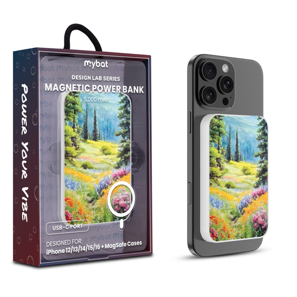 MyBat Design Lab 5000mAh Magnetic Wireless Power Bank - White - Nature's Canvas - MPBBAT132-WH-468-1.jpg