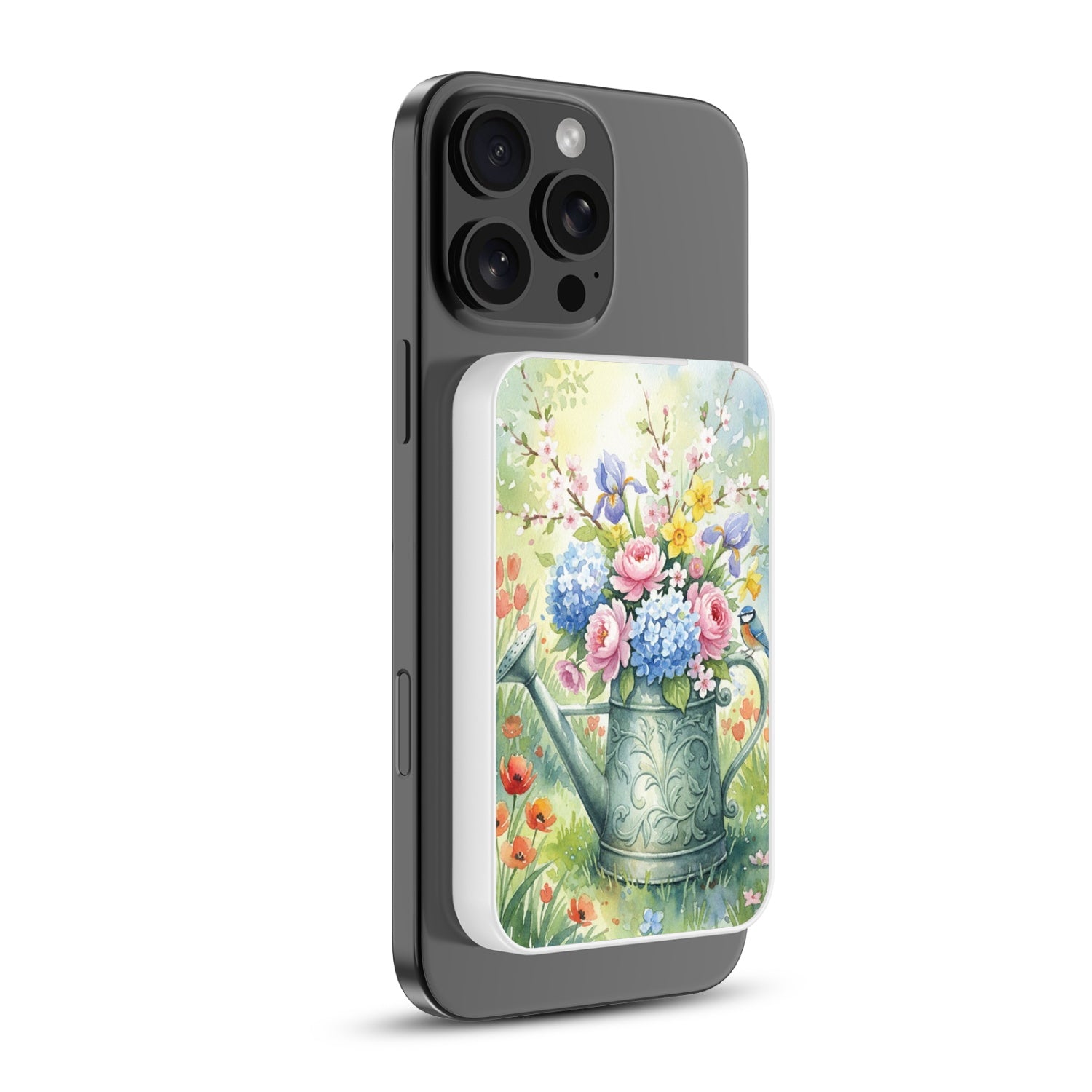 MyBat Design Lab 5000mAh Magnetic Wireless Power Bank - White - Backyard Bouquet - MPBBAT132-WH-469-2.jpg