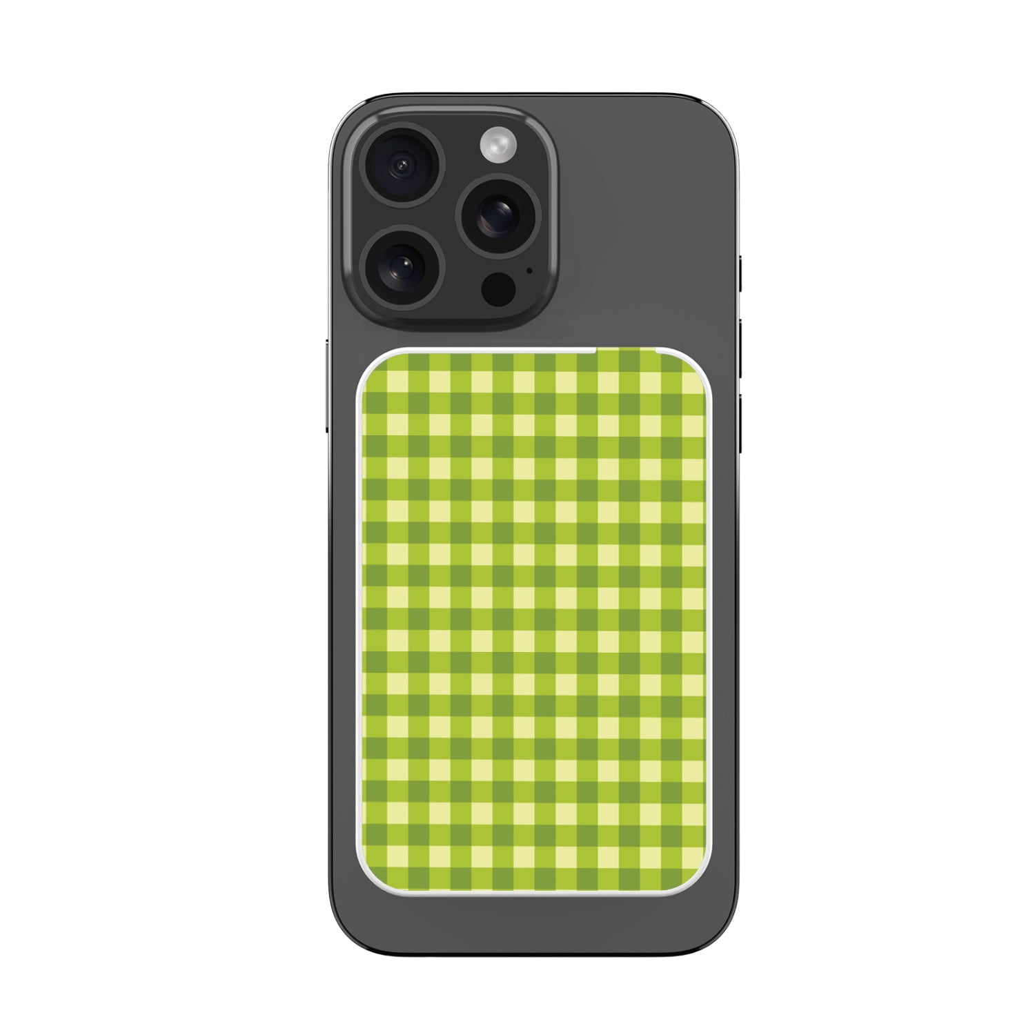 MyBat Design Lab 5000mAh Magnetic Wireless Power Bank - White - Green Gingham - MPBBAT132-WH-476-3.jpg