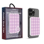MyBat Design Lab 5000mAh Magnetic Wireless Power Bank - White - Purple Plaid