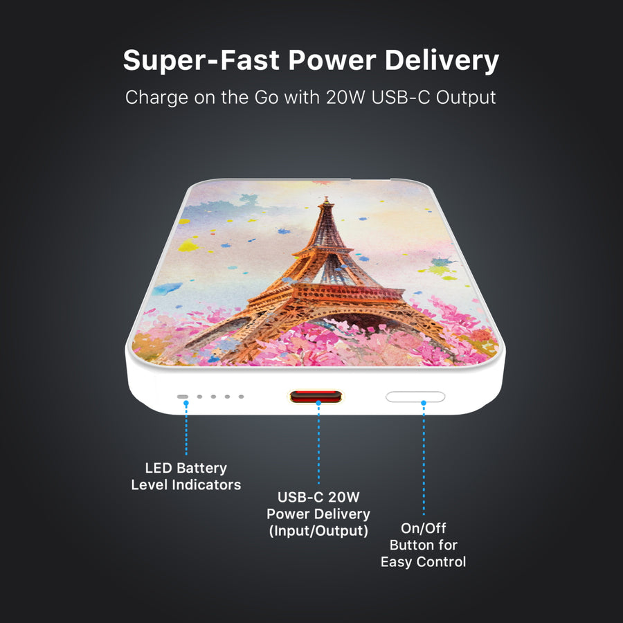 MyBat Design Lab 5000mAh Magnetic Wireless Power Bank - White - Spring in Paris - MPBBAT132-WH-485-7.jpg