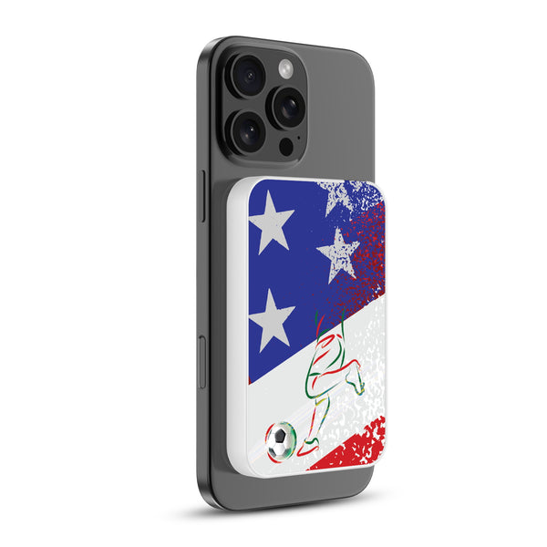 MyBat Design Lab 5000mAh Magnetic Wireless Power Bank - White – USA Soccer - MPBBAT132-WH-505-2.jpg