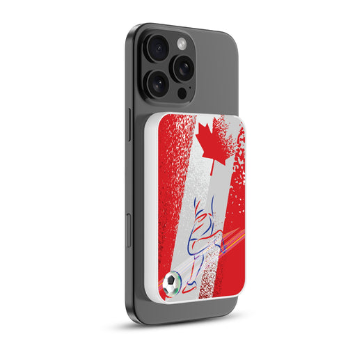 MyBat Design Lab 5000mAh Magnetic Wireless Power Bank - White – Canada Soccer - MPBBAT132-WH-506-2.jpg