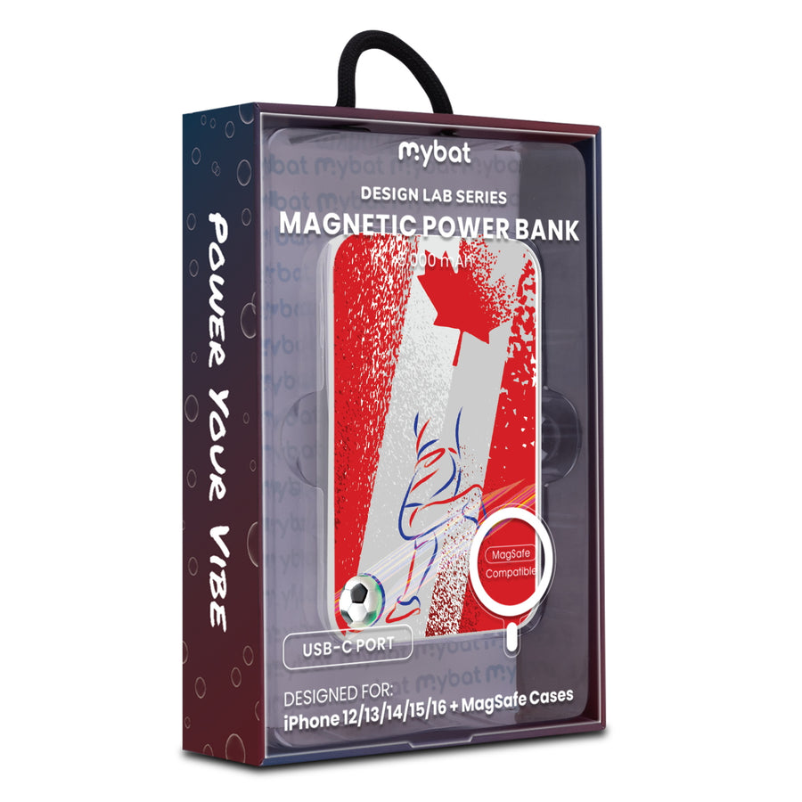 MyBat Design Lab 5000mAh Magnetic Wireless Power Bank - White – Canada Soccer - MPBBAT132-WH-506-9.jpg