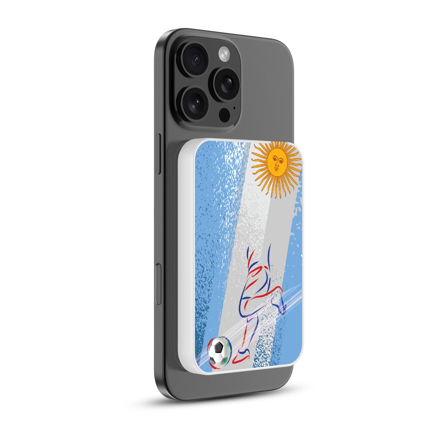 MyBat Design Lab 5000mAh Magnetic Wireless Power Bank - White – Argentina Soccer - MPBBAT132-WH-508-2.jpg