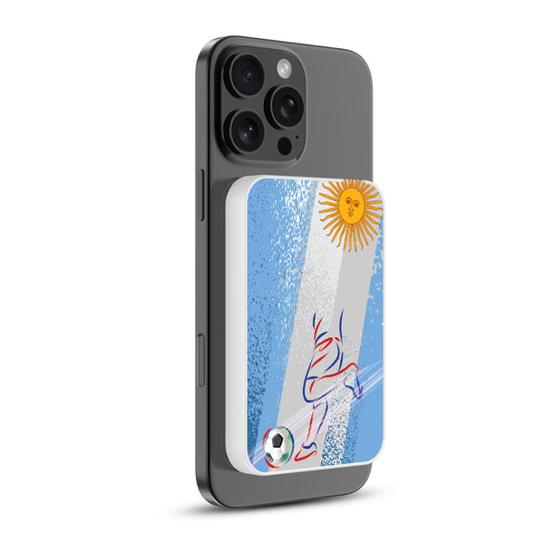 MyBat Design Lab 5000mAh Magnetic Wireless Power Bank - White – Argentina Soccer - MPBBAT132-WH-508-2.jpg