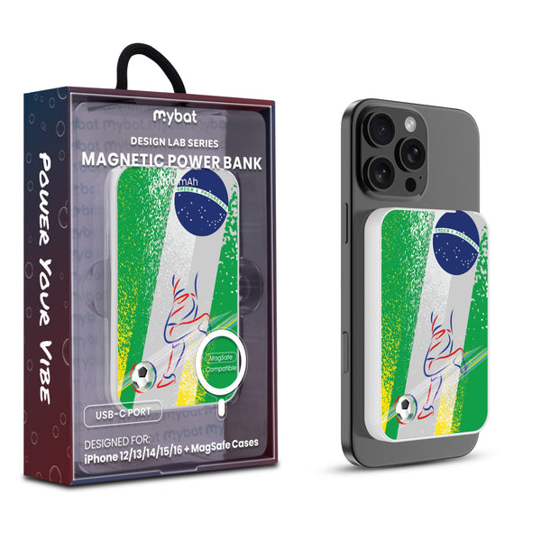 MyBat Design Lab 5000mAh Magnetic Wireless Power Bank - White – Brazil Soccer - MPBBAT132-WH-509-1.jpg