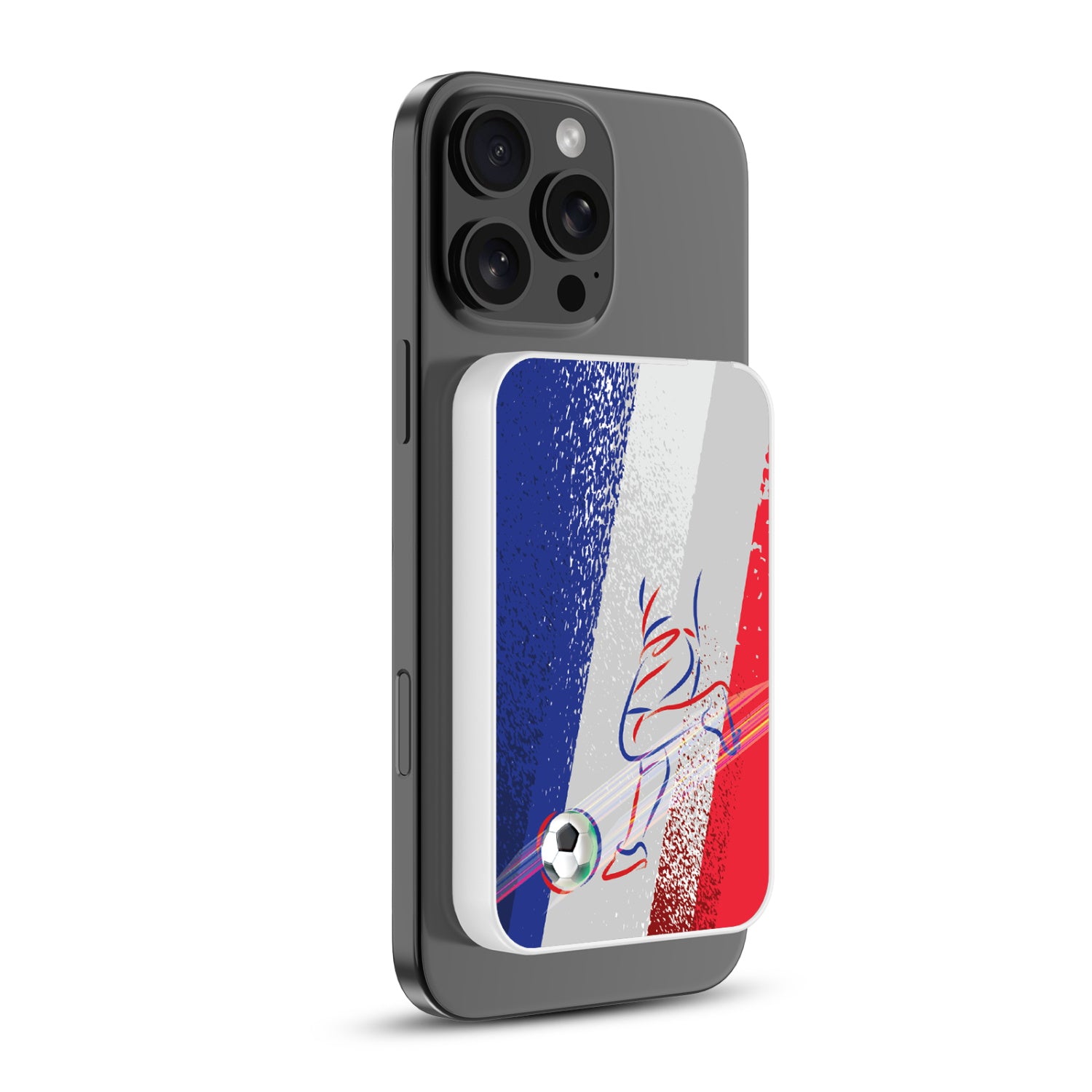 MyBat Design Lab 5000mAh Magnetic Wireless Power Bank - White – France Soccer - MPBBAT132-WH-511-2.jpg