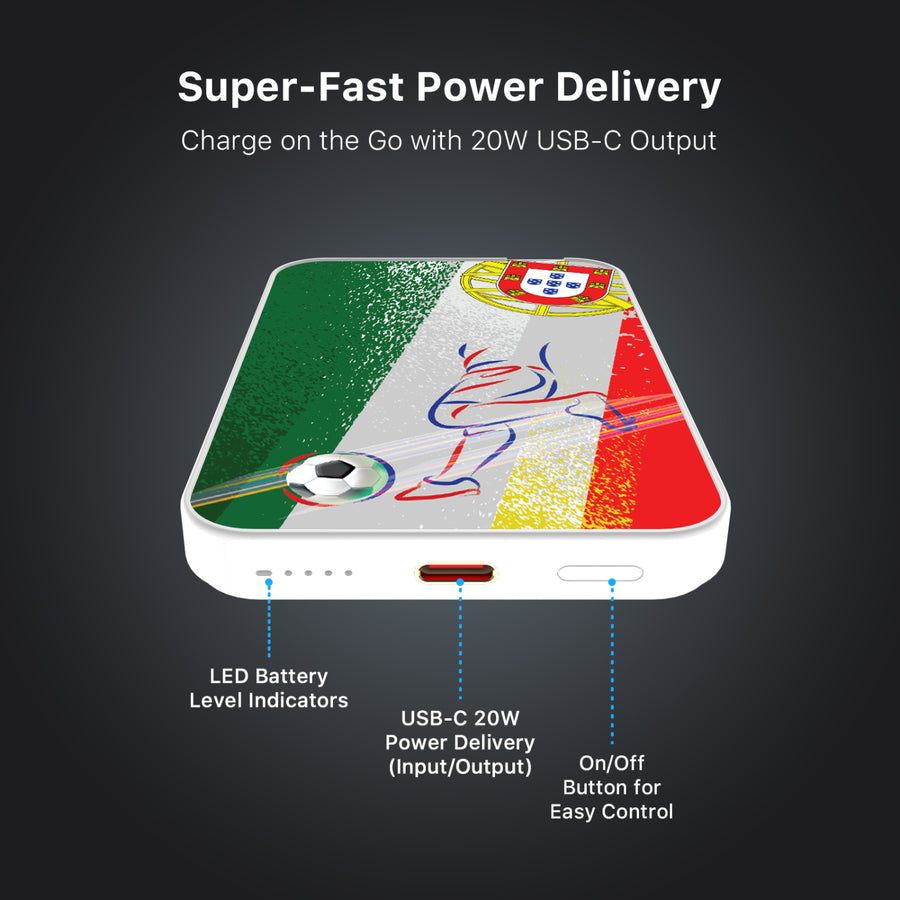 MyBat Design Lab 5000mAh Magnetic Wireless Power Bank - White – Portugal Soccer - MPBBAT132-WH-514-7.jpg