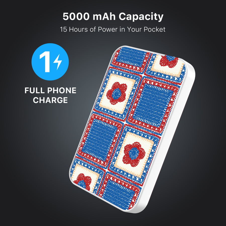 MyBat Design Lab 5000mAh Magnetic Wireless Power Bank - White – All American Quilt - MPBBAT132-WH-524-7.JPG