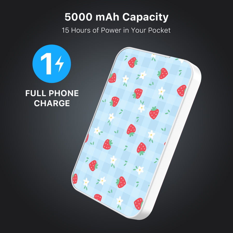 MyBat Design Lab 5000mAh Magnetic Wireless Power Bank - White – Sweet Strawberry - MPBBAT132-WH-525-7.JPG