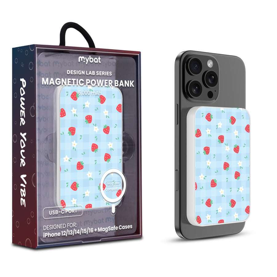 MyBat Design Lab 5000mAh Magnetic Wireless Power Bank - White – Sweet Strawberry - MPBBAT132-WH-525.JPG