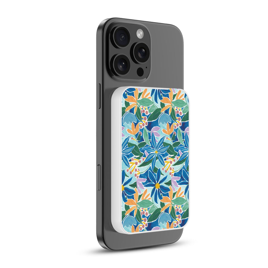MyBat Design Lab 5000mAh Magnetic Wireless Power Bank - White – Exotic Bloom - MPBBAT132-WH-529-1.JPG