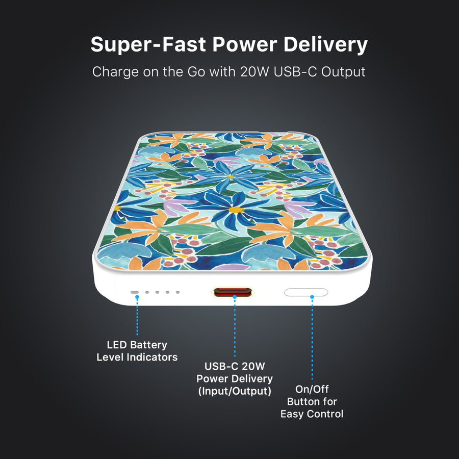 MyBat Design Lab 5000mAh Magnetic Wireless Power Bank - White – Exotic Bloom - MPBBAT132-WH-529-6.JPG