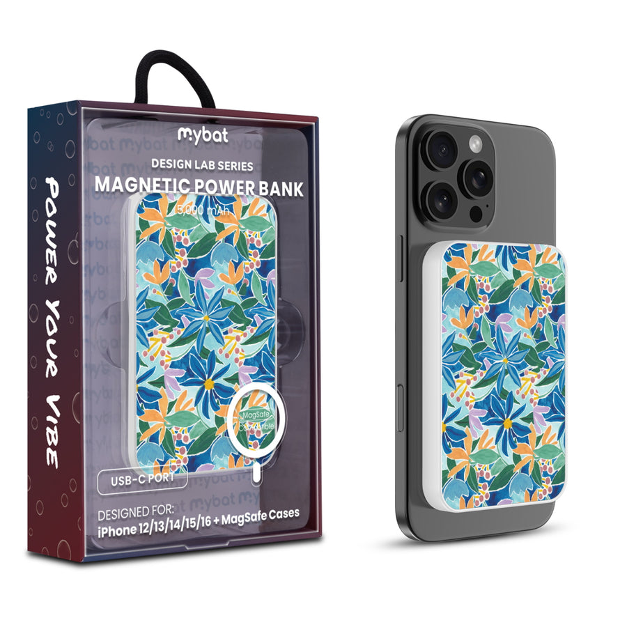 MyBat Design Lab 5000mAh Magnetic Wireless Power Bank - White – Exotic Bloom - MPBBAT132-WH-529.JPG