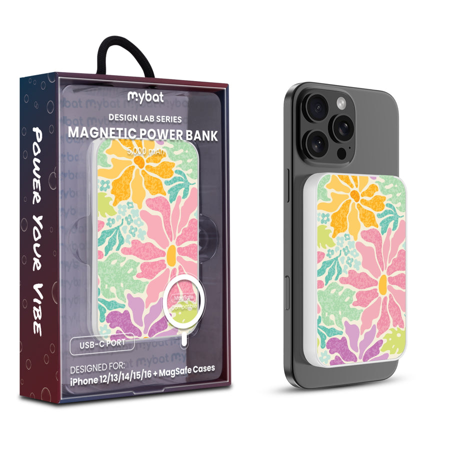 MyBat Design Lab 5000mAh Magnetic Wireless Power Bank - White – Tropical Paradise - MPBBAT132-WH-530.JPG