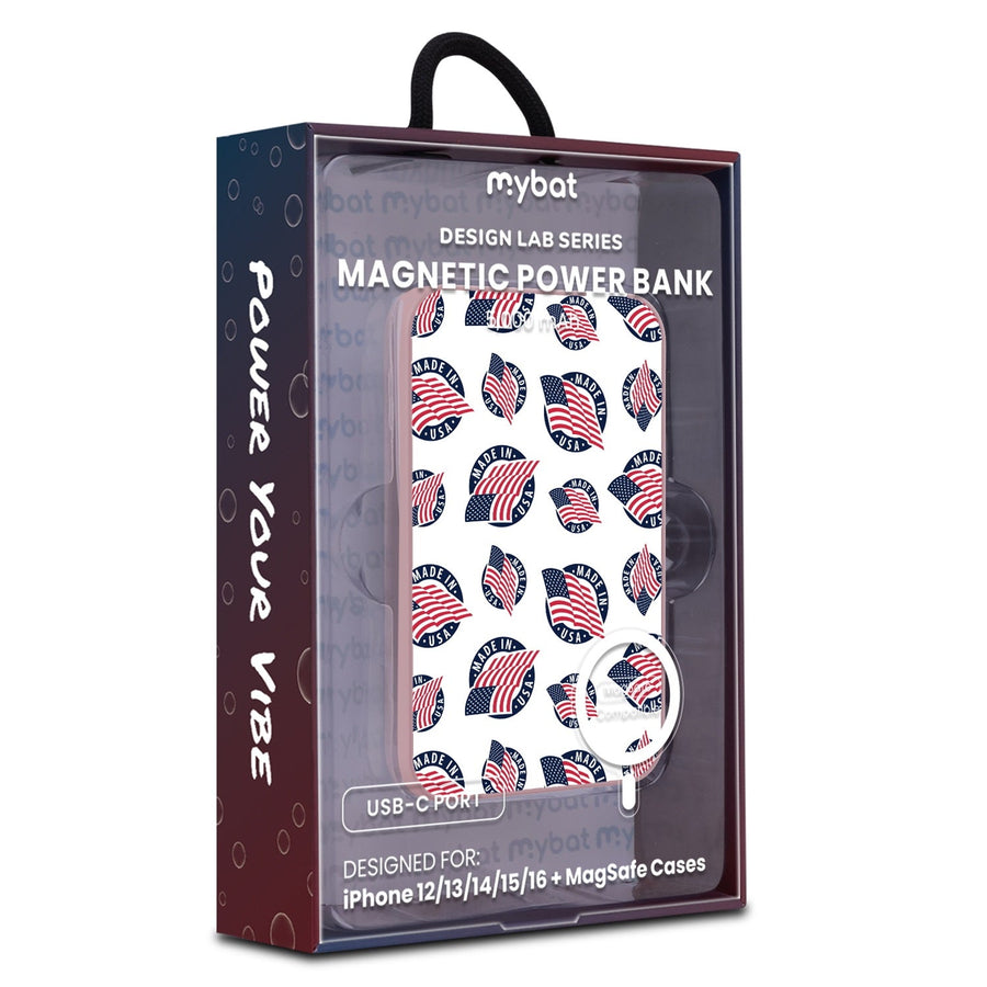 MyBat Design Lab 5000mAh Magnetic Wireless Power Bank - Pink - Made in the USA